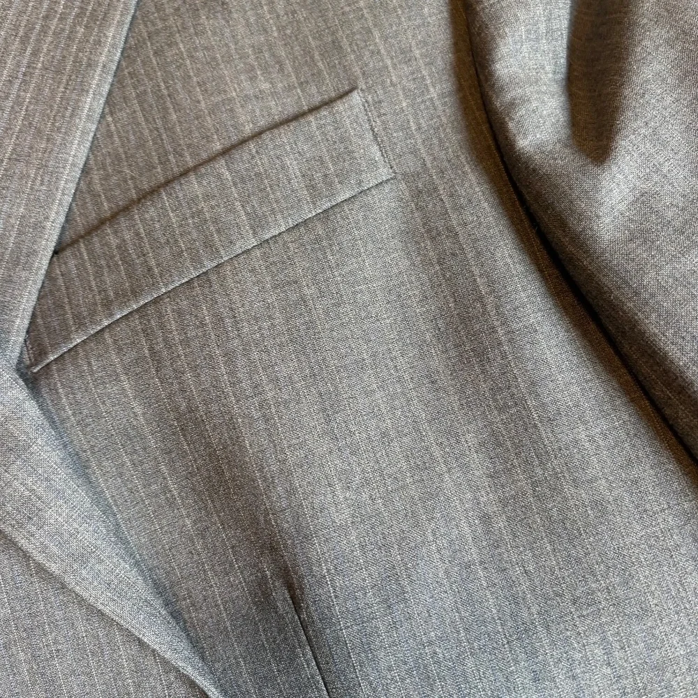 Oscar de la Renta Men's Wool Blazer Gray Blue 44R‎ 2 Button Single Breasted